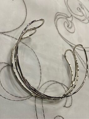 Silver Multi-Band Cuff Bracelet/Arm Band